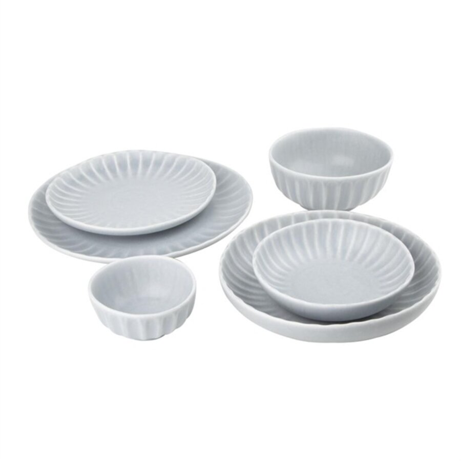 Plats coupés en Corallite | 15(Ø)cmx6,5(h)cm | 6 pièces