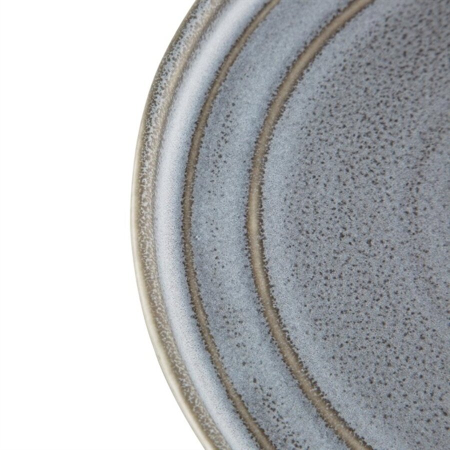 Cavolo flat round plates | Ø27cm | gray | 4 pieces