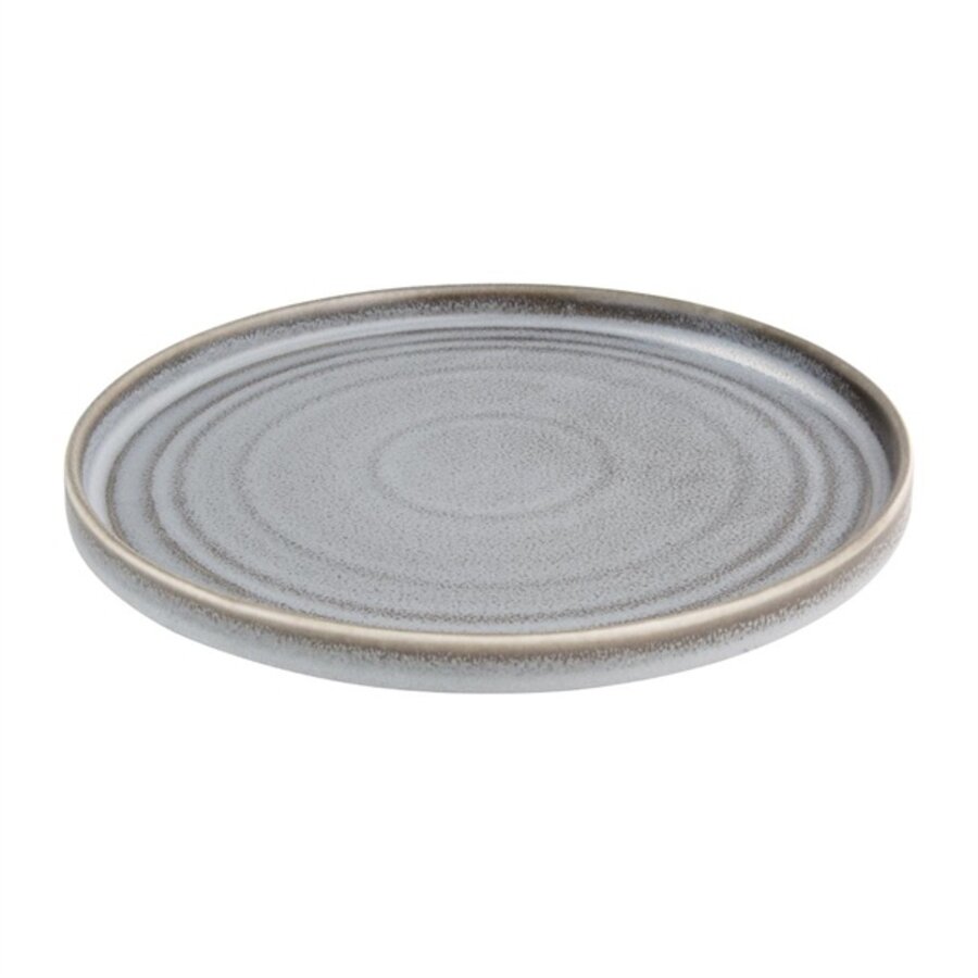 Cavolo flat round plates | Ø27cm | gray | 4 pieces