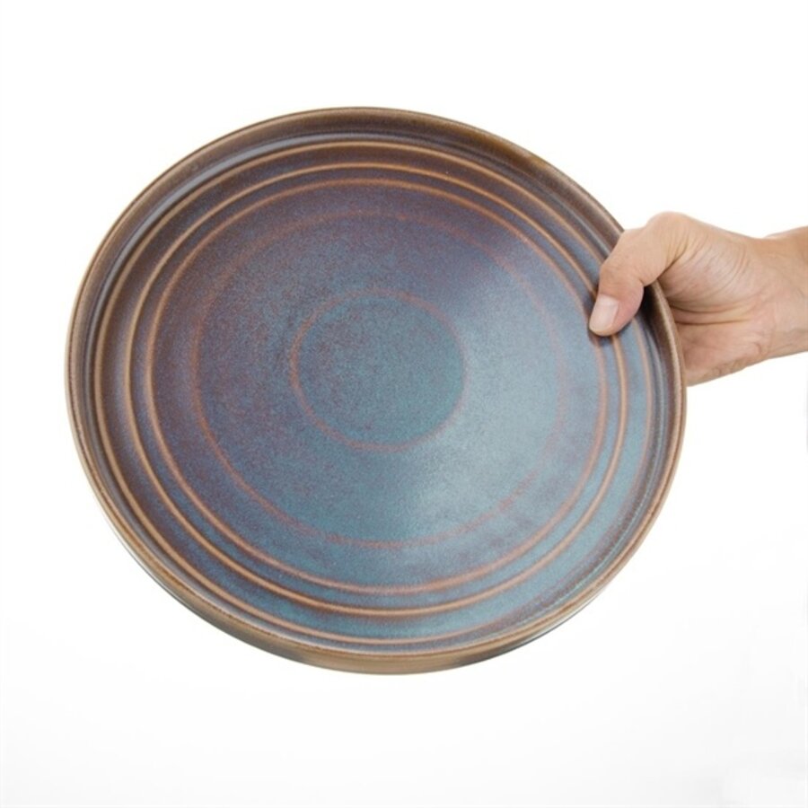 Cavolo dinner plates | Ø27cm | iridescent | 4 pieces