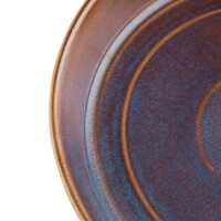 Cavolo flat round deep plates | Ø22cm | iridescent | 4 pieces