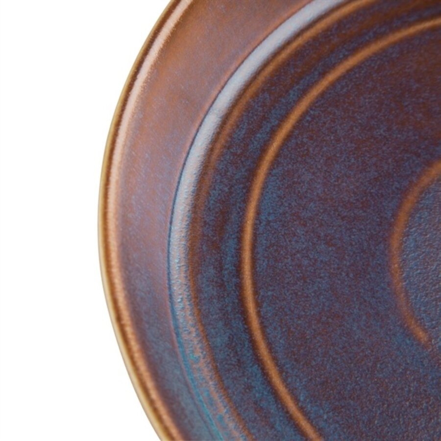 Cavolo flat round deep plates | Ø22cm | iridescent | 4 pieces