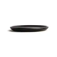 Canvas round plates with narrow edge | black | 18 cm | 6 pieces