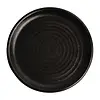 Olympia Canvas ronde borden met smalle rand | zwart | 18 cm | 6 stuks