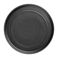 Cavolo flat round plates | Ø18cm black | 4 pieces