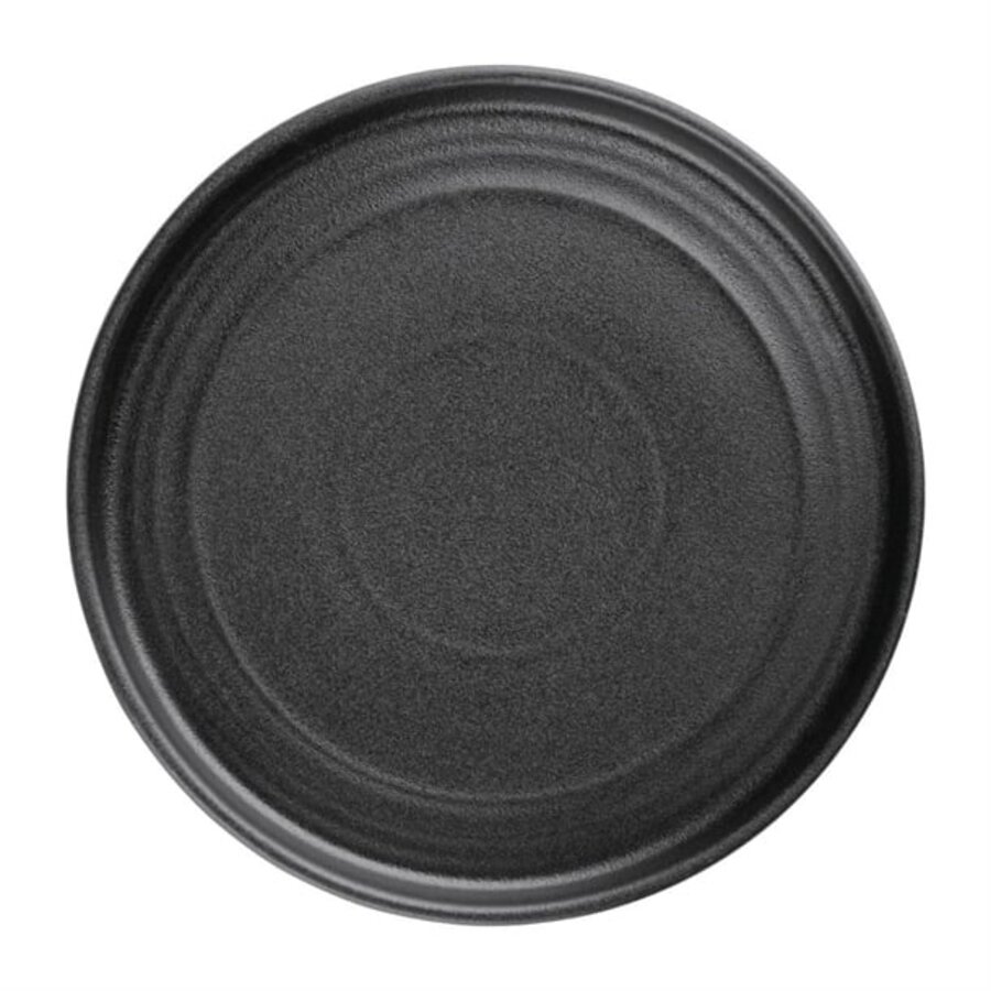 Assiettes rondes plates Cavolo | Ø18cm noir | 4 pièces