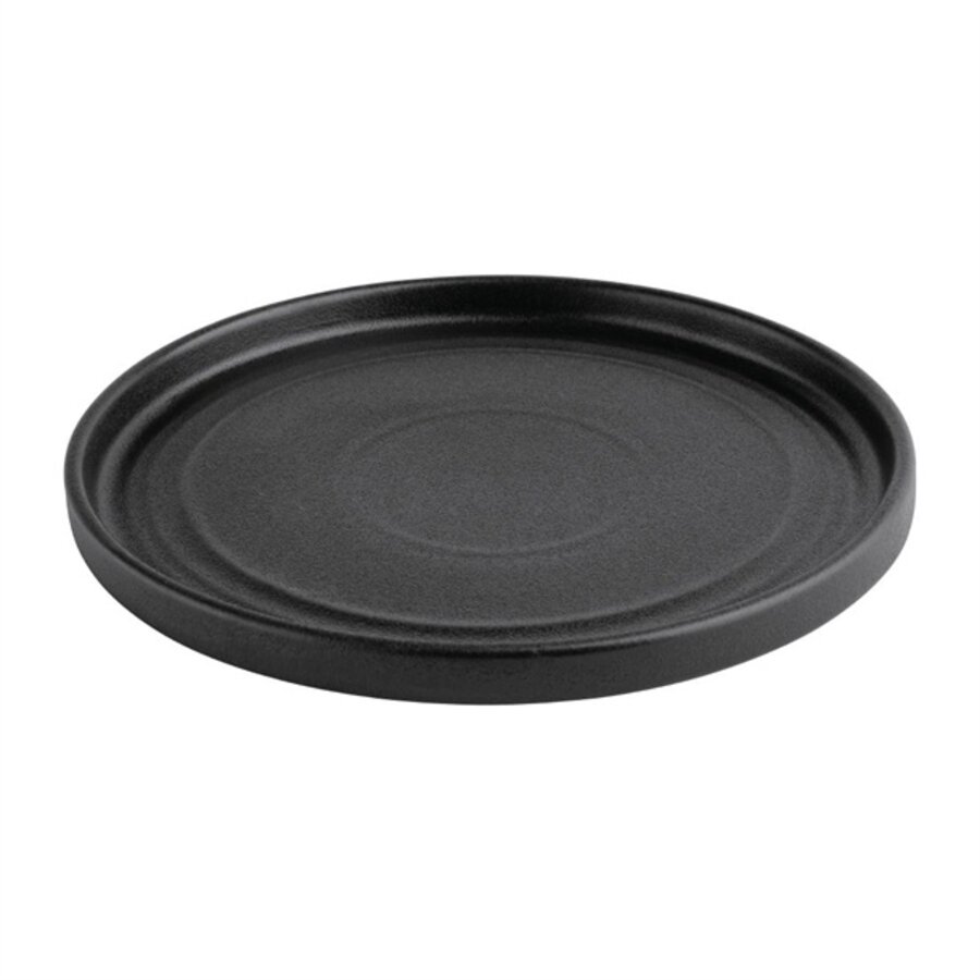 Assiettes rondes plates Cavolo | Ø18cm noir | 4 pièces