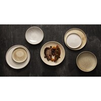 Assiettes rondes en toile à bord étroit | crème | 18 cm | 6 pièces