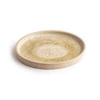 Assiettes rondes en toile à bord étroit | crème | 18 cm | 6 pièces