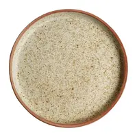 Assiettes rondes en toile à bord étroit | crème | 18 cm | 6 pièces