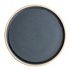 Olympia Assiettes rondes plates en toile | granit bleu | 18 cm | 6 pièces