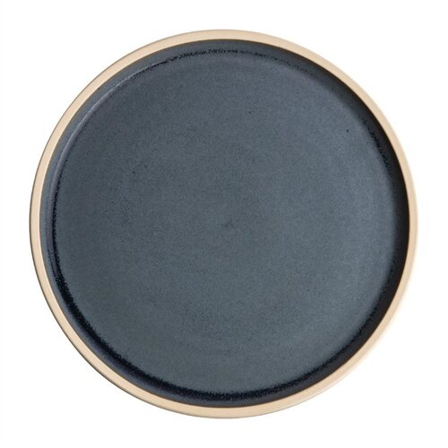  Olympia Assiettes rondes plates en toile | granit bleu | 18 cm | 6 pièces 