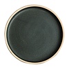 Olympia Assiettes rondes plates en toile | vert foncé | Ø18cm | 6 pièces