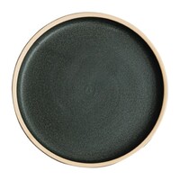 Assiettes rondes plates en toile | vert foncé | Ø18cm | 6 pièces