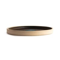 Flache runde Platten aus Canvas | dunkelgrün | Ø18cm | 6 Stück