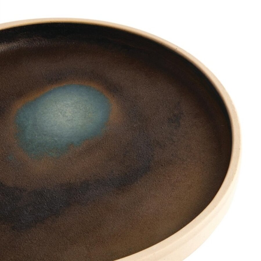 Canvas flat round plates | dark green | Ø18cm | 6 pieces