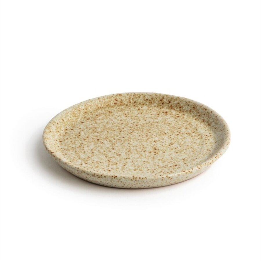 Canvas-Rundplatten mit schmalem Rand | Sahne | 18 cm | 6 Stück