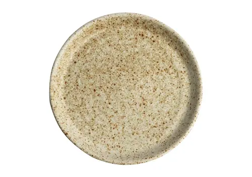  Olympia Assiettes rondes en toile à bord étroit | crème | 18 cm | 6 pièces 