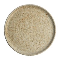 Canvas round plates with narrow rim | cream | 26.5 cm | 6 pieces
