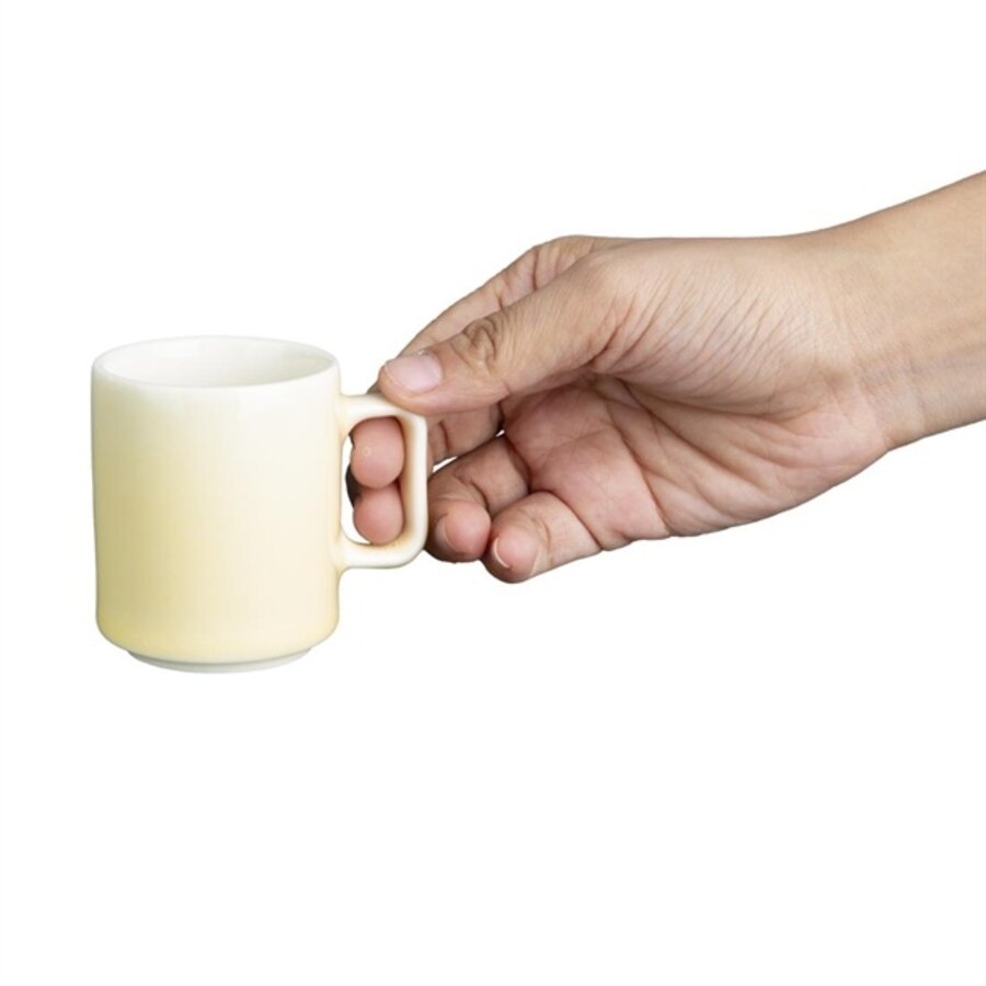 Fondantbecher | zitronengelb | 85 ml | 6 Stück