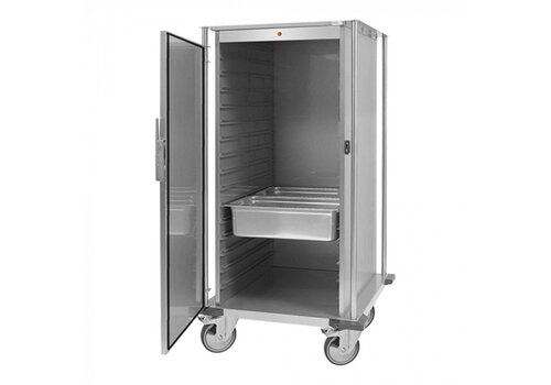  HorecaTraders Warming trolley | GN 2/1 | 81.5x89.8x (h) 157 cm 