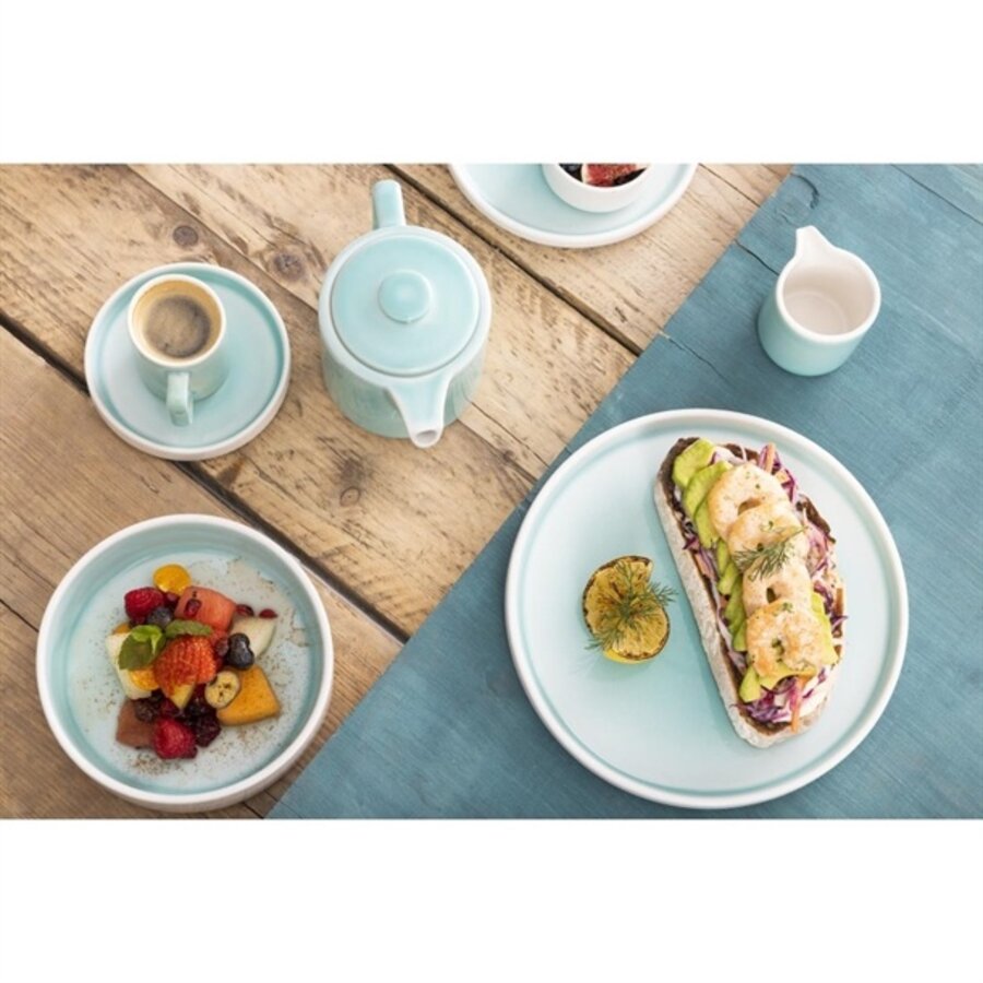 Plats fondants | bleu aqua | Ø15,2 cm | 6 pièces