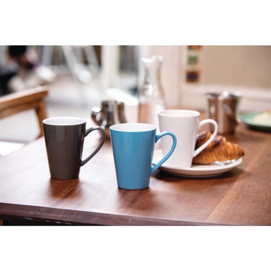 Café latte cups | grey | 34cl | 12 pieces