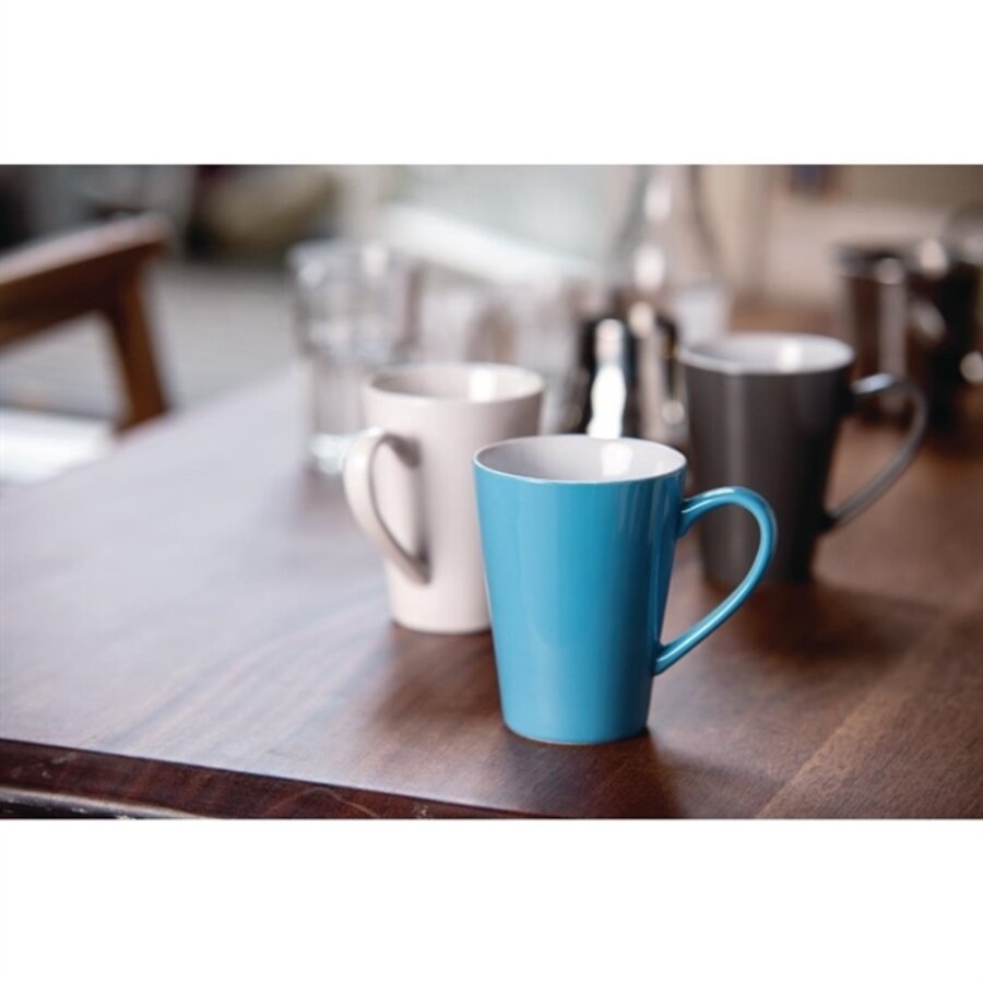 Café latte cups | grey | 34cl | 12 pieces