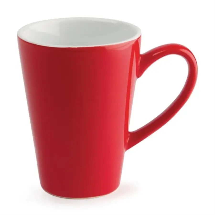 Café Latte Tassen | rot | 34 cl | 12 Stück