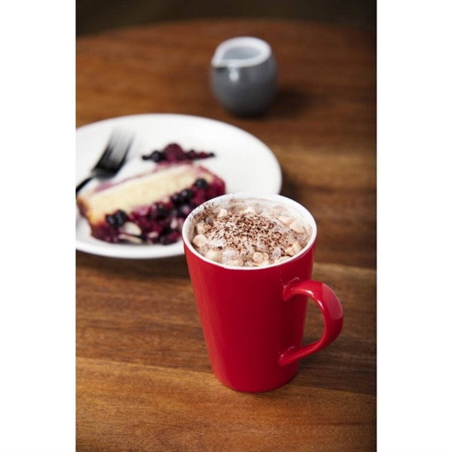 Café latte cups | red | 34cl | 12 pieces