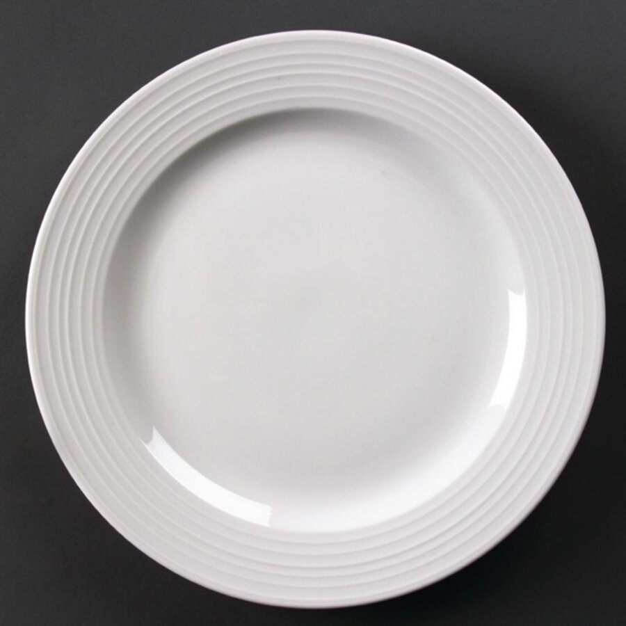 Linear plates with wide rim | 31Øcm | 6 pieces