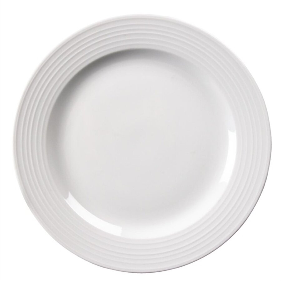Linear plates with wide rim | 31Øcm | 6 pieces