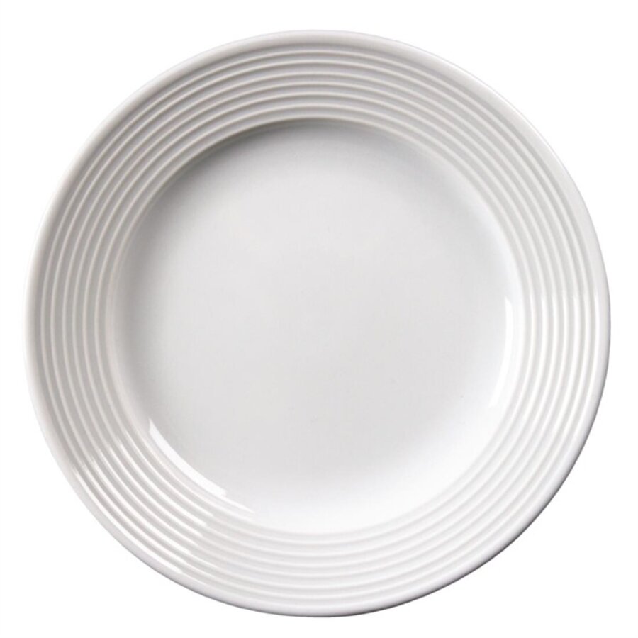 Linear plates with wide rim | 15Øcm | 12 pieces