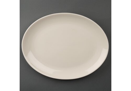 Olympia Assiettes ovales coupées en ivoire | 33Øcm | 6 pièces 