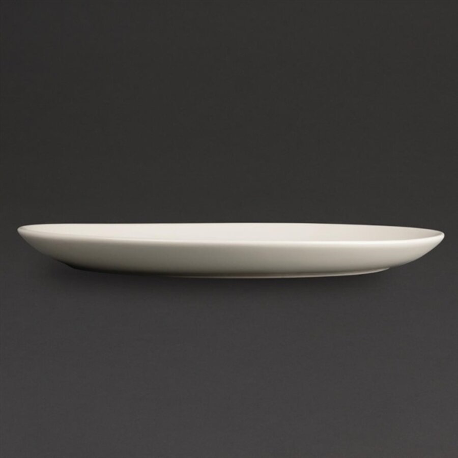 Ivory oval coupe plates | 33Øcm | 6 pieces