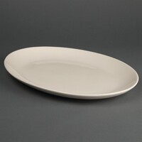 Ivory oval coupe plates | 33Øcm | 6 pieces