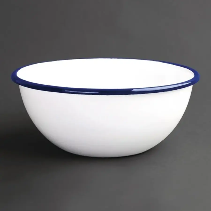 Enamel pudding bowl | Stainless steel | 15.5cm | 6 pieces