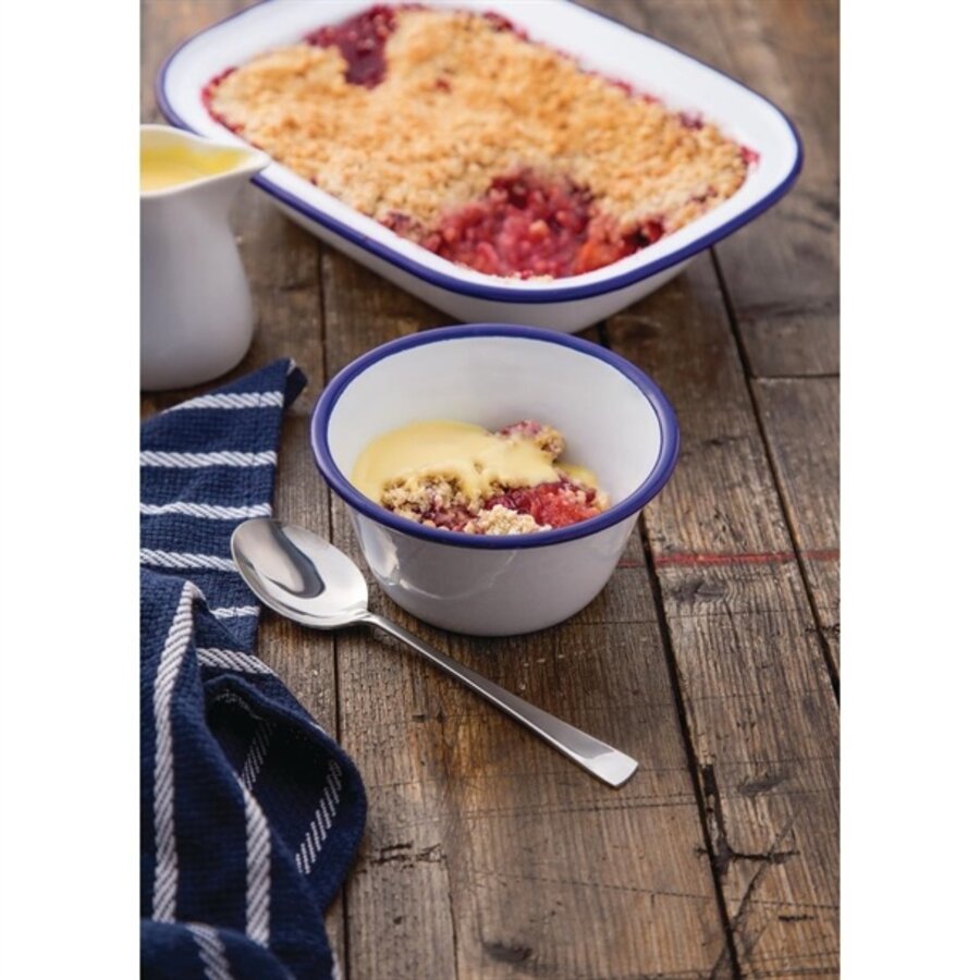 Enamel pudding bowl | Stainless steel | 15.5cm | 6 pieces