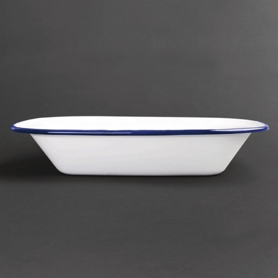 Plat de service en émail | 19x28cm | 6 pièces