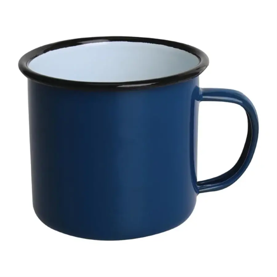 Emaille-Becher | blau | 35 cl | 6 Stück