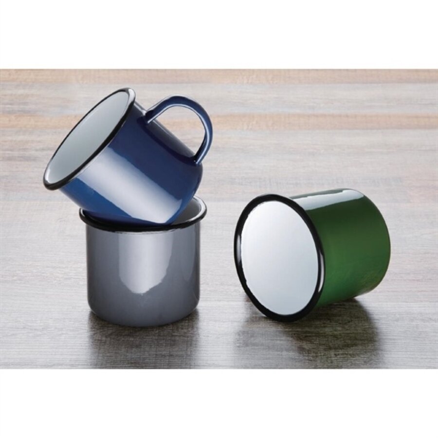 Enamel mug | blue | 35cl | 6 pieces