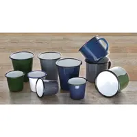 Enamel mug | blue | 35cl | 6 pieces