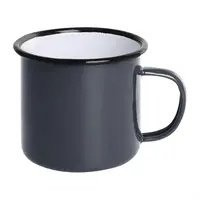 Emaille-Becher | grau | 35 cl | 6 Stück