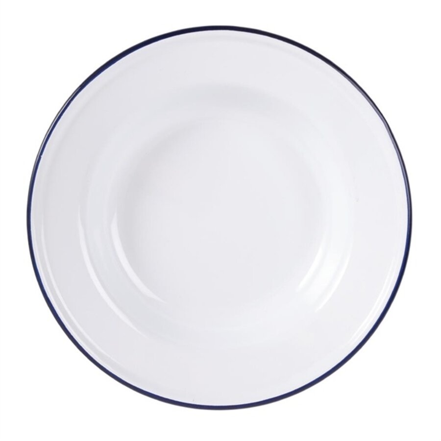 Assiette creuse en émail | 24,5Øcm | 6 pièces