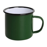 Enamel mug | green | 35cl | 6 pieces