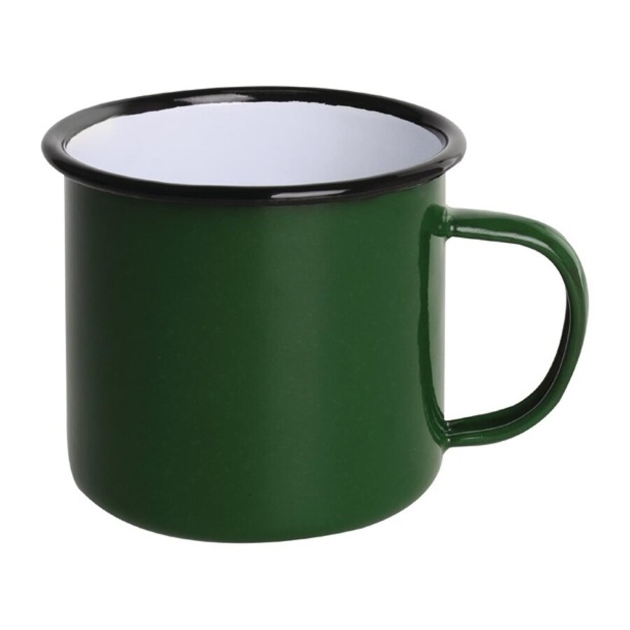 Tasse en émail | vert | 35cl | 6 pièces