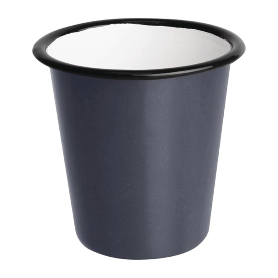 Enamel cup | gray | 31cl | 6 pieces