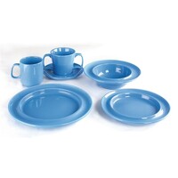 Assiette Heritage à bord relevé | 253Ømm | bleu | 4 pièces