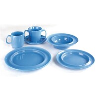 Heritage plate with raised edge | 253Ømm | blue | 4 pieces