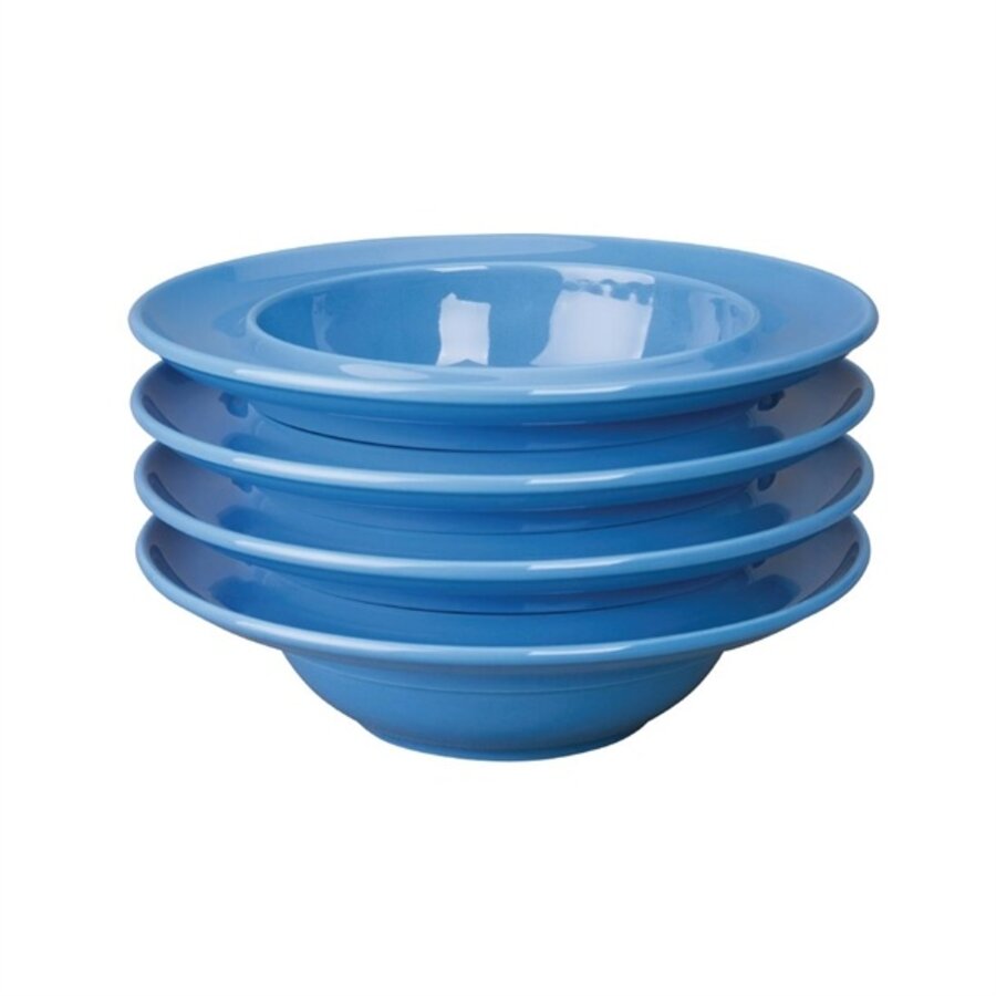 Heritage bowl with raised rim | 205mm | blue | 4 pieces